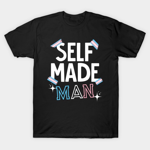 Self Made Man Trans Transgender Flag Pride T-Shirt by Zone32